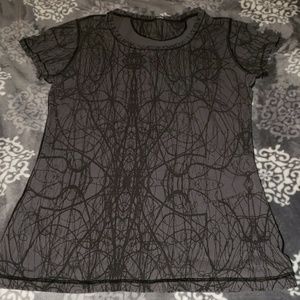 Lululemon abstract scribble tshirt. Grey/black.